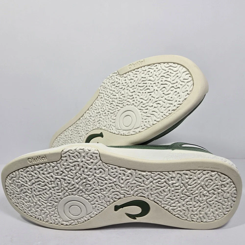 OluKai Anau Mens 14 Sneakers Bright White Leaf Green 10545-WBSE Pickleball